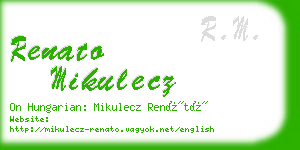 renato mikulecz business card